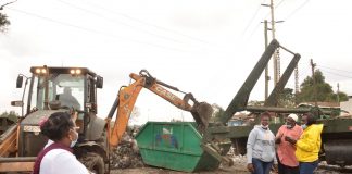 8 Trucks carted away 15 tonnes each of the waste left on road reserves, and front yards of residential and commercial premises.
