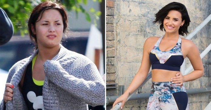 demi lovato then and now weight