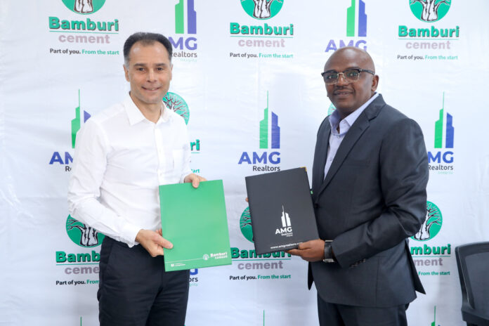 Bamburi CEO Mr. Seddiq Hassani AMG CEO Andrew Muthee Gitau 1