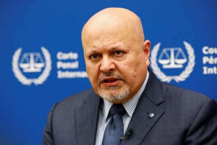 International Criminal Court Prosecutor Karim Khan speaks during an interview with Reuters