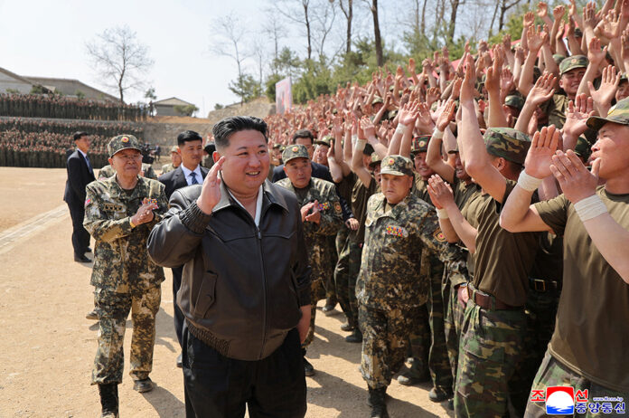 North Korea leader Kim Jong Un visits military training base