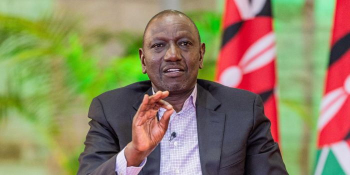 President William Ruto while addressing the nation during an interview with local media at Sagana State Lodge, March 31, 2025