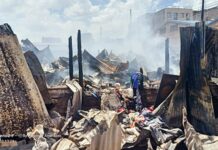 MP Babu Owino offers support after fire destroys several houses in Mradi area