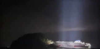 South Korean ferry with 267 on board runs aground, rescue underway