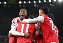 Arsenal Guns Down Bayern To Complete Historice 5/5 UCL Wins