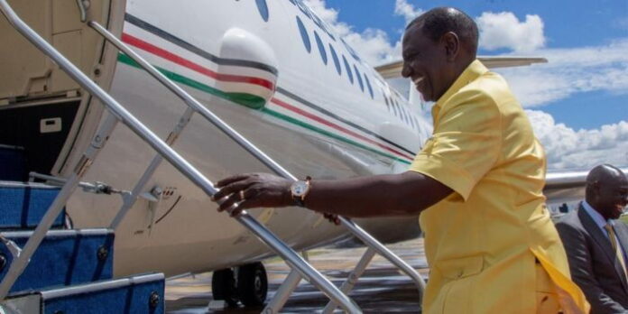 ruto jets out (1)