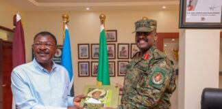 (PHOTOS) – Speaker Wetang’ula Meets President Museveni’s Son General Muhoozi