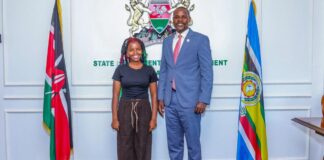 72-hours tree hugging champion Truphena Muthoni meets PS Festus Ng’eno