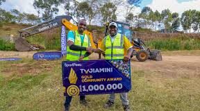 Tujiamini Gold Winners Highrise Volleyball Community Break Ground on New Volleyball Court in Nairobi