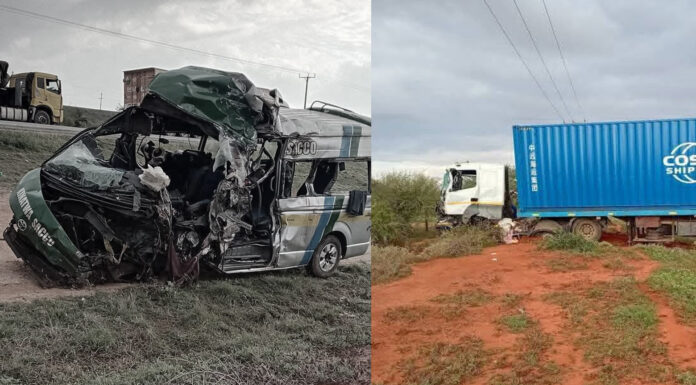 Several Deared Dead as Kinatwa Matatu Collides With a Truck on Mombasa Highway