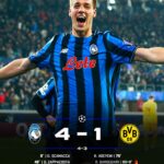Last-gasp penalty sends Atalanta past Dortmund and into last 16