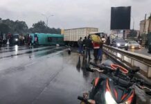 Several Injured After Lorry Rams into Bus Full of Passengers Along Thika Road