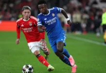 Real Madrid’s Courtois disappointed with Mourinho’s criticism of VinÃcius over racism claim