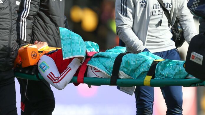 stretched-off-stretcher-neck-brace-1061286741