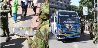 Police confiscate number plates from matatus blocking CBD