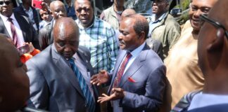 Kalonzo Musyoka Accuses Police of “Terror Tactics” after Raphael Tuju’s Arrest