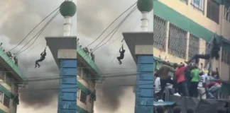 Eastleigh residents use rope to rescue those trapped in building on fire