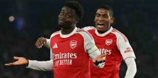 Arsenal moves seven points clear at the top of the Premier League table after 1-0 win over Brighton