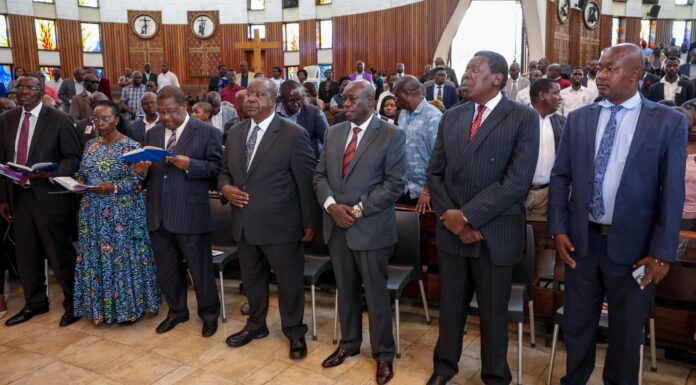 Drama as Oburu, Gachagua and Sifuna Share Podium During Onyonka’s Mother’s Memorial Service