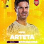 Mikel Arteta wins 2025-2026 Premier League Manager of the Season