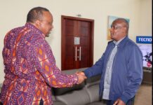 Former President Uhuru Kenyatta Meets Treasury CS John Mbadi in Uganda