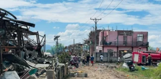 Huge blast kills dozens in rebel-held village in Myanmar